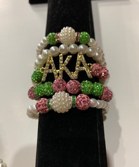 AKA 5 Piece Bracelet  Gold Finish