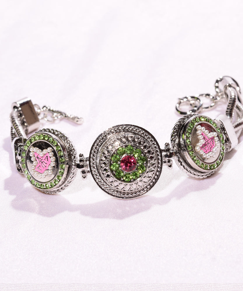 Triple Snap button bracelet with 3 interchangeable button