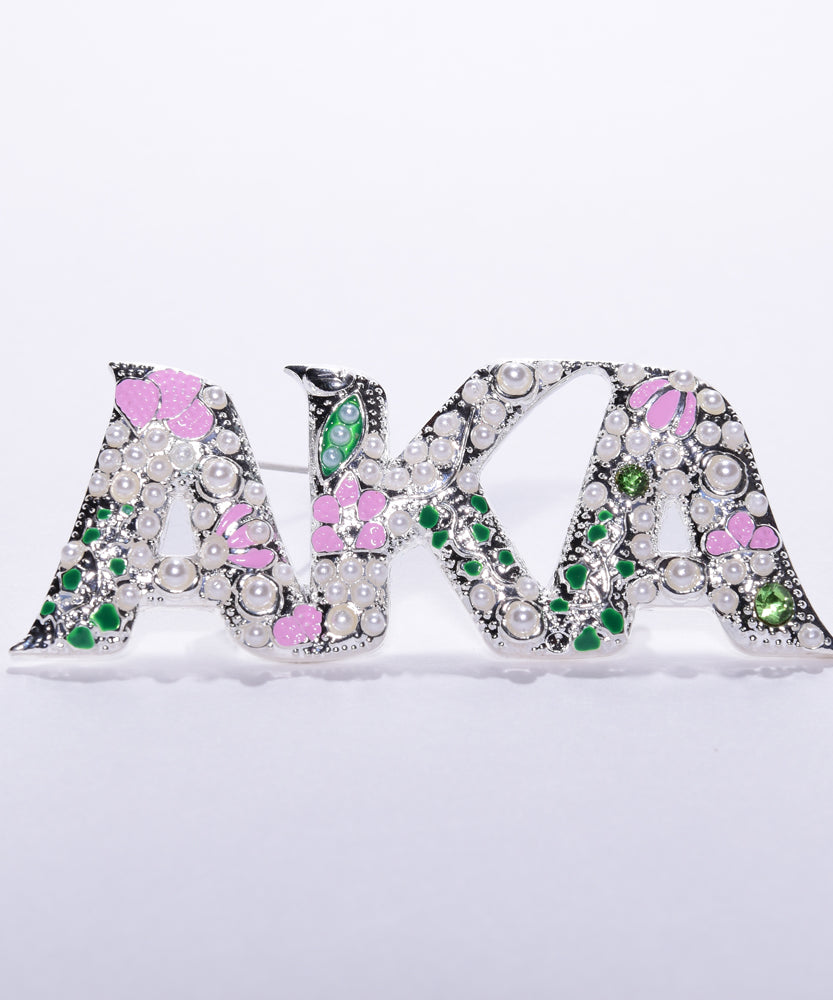 AKA Abstract Pink and Green Pin