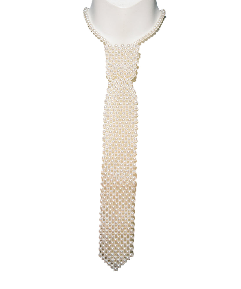 Pearl Necktie in ivory