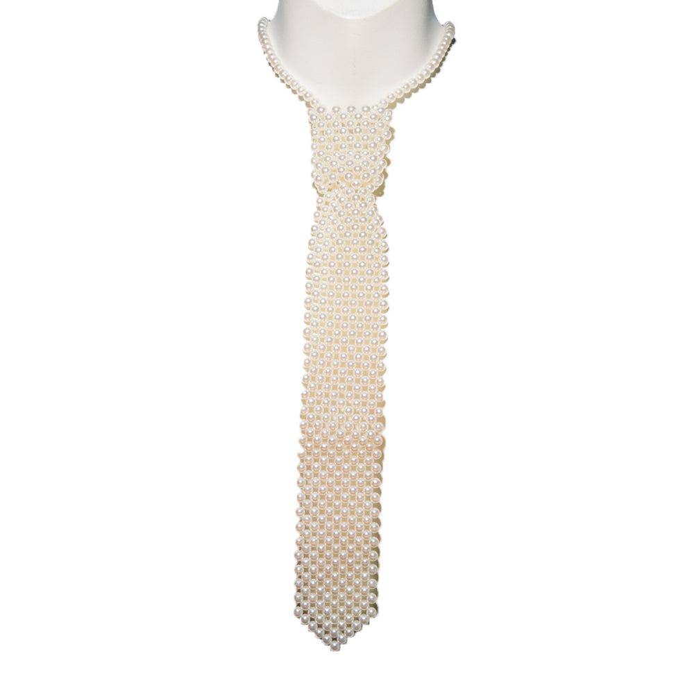 Pearl Necktie in ivory