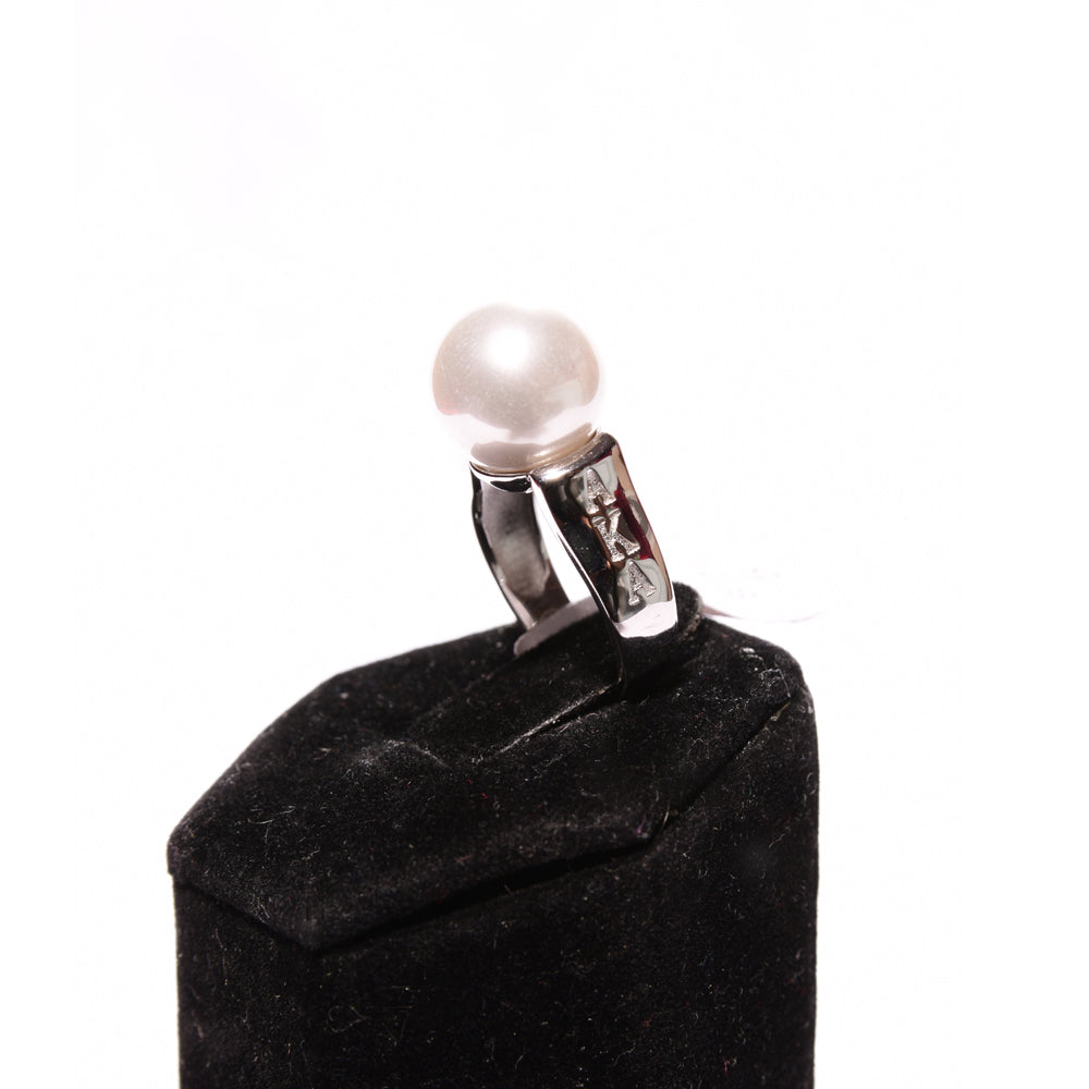 Pearl Ring with AKA Engraved on each side