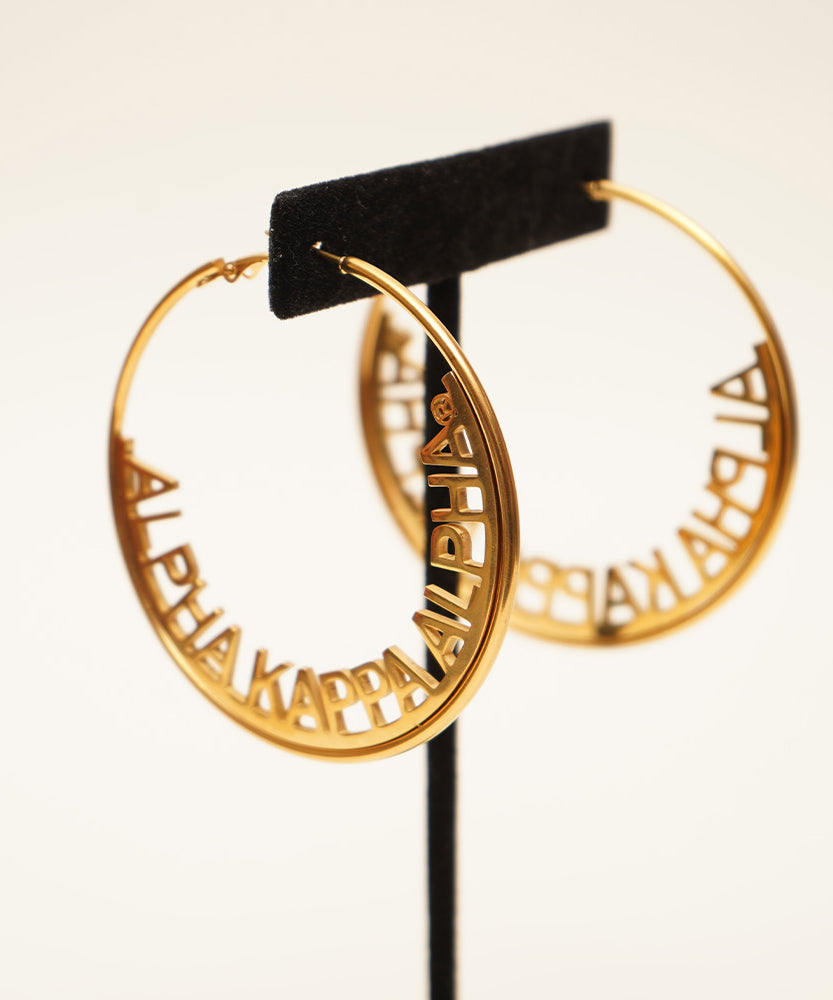 AKA Hoop Stainless Steel Earrings